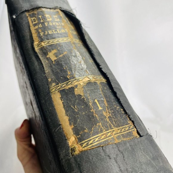 Antique 1882 SWEDISH Biblia  HARD BOUND BOOK Gleerup 1st Edition 7th Print - Picture 12 of 12